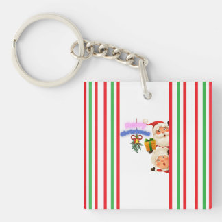 Süßer Weihnachtsmann & Mrs. Claus Frohe Weihnachts Schlüsselanhänger