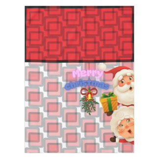 Süßer Weihnachtsmann & Mrs. Claus Frohe Weihnachts Tischdecke