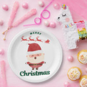 Süßer Weihnachtsmann Pappteller (Party)