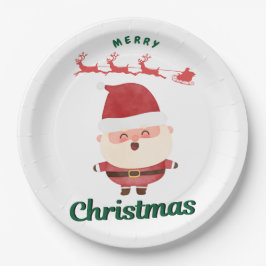 Süßer Weihnachtsmann Pappteller