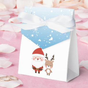 Süßer Weihnachtsmann & Rentiere Geschenkschachtel