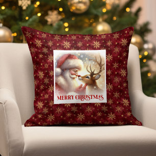 Süßer Weihnachtsmann Rudolph Weihnachts-Kissen Kissen