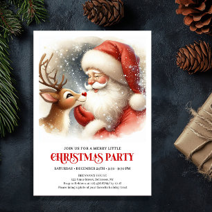 Süßer Weihnachtsmann Rudolph Weihnachtsstimmung Fa Einladung