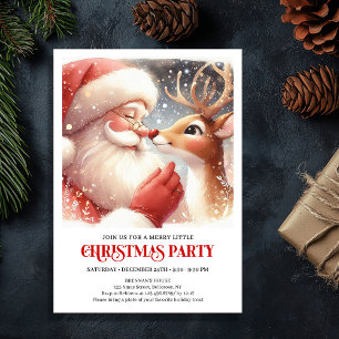 Süßer Weihnachtsmann Rudolph Weihnachtsstimmung Ku Einladung