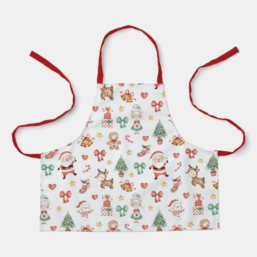 Süßer Weihnachtsmann Santa Lebkuchenmann Rudolf Schürze (Vorderseite)