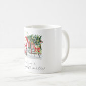 Süßer Weihnachtsmann, Schlitten, Geschenke Kaffeetasse (VorderseiteRechts)
