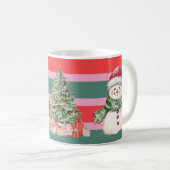 Süßer Weihnachtsmann Schneemann Baum Kaffeetasse (VorderseiteRechts)