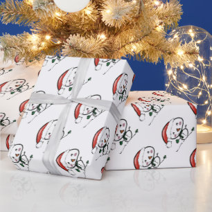 Süßer Weihnachtsmann-Schneemann Geschenkpapier