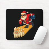 Süßer Weihnachtsmann spielt Bowlingkugel und Ns Bo Mousepad (Mit Mouse)