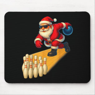 Süßer Weihnachtsmann spielt Bowlingkugel und Ns Bo Mousepad