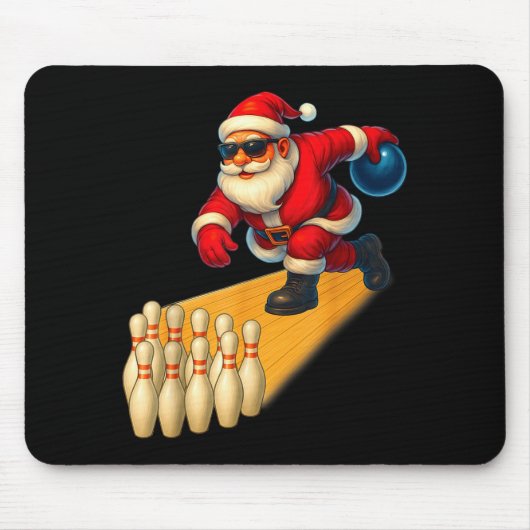 Süßer Weihnachtsmann spielt Bowlingkugel und Ns Bo Mousepad (Vorne)