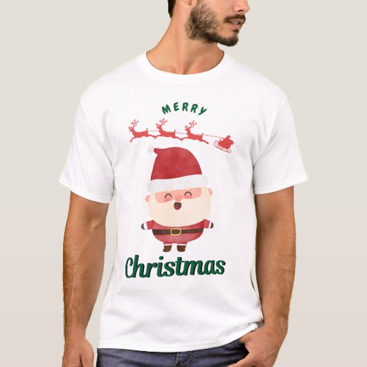 Süßer Weihnachtsmann T-Shirt (Vorderseite)
