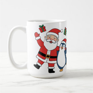 Süßer Weihnachtsmann und Pinguin Weihnachtskaffeet Kaffeetasse