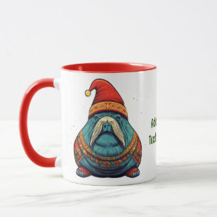 Süßer Weihnachtsmann Walross Weihnachtsgeschenke   Tasse
