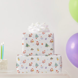 Süßer Weihnachtsmann-Weihnachtsbaum-Feiertags-Gesc Geschenkpapier