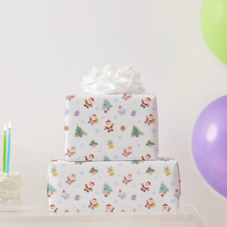 Süßer Weihnachtsmann-Weihnachtsbaum-Feiertags-Gesc Geschenkpapier