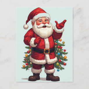 Süßer Weihnachtsmann-Weihnachtsbaum-Winter-Geschen Postkarte