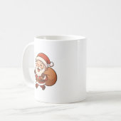 Süßer Weihnachtsmann-Weihnachtsbecher Kaffeetasse (Vorderseite Links)