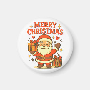 Süßer Weihnachtsmann - Weihnachtskunst – Frohe W Magnet