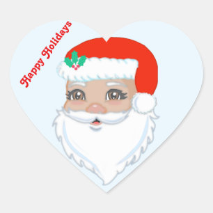 Süßer Weihnachtsmann-Weihnachtssticker Herz-Aufkleber