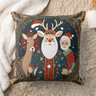 Süßer Weihnachtsmannhirsch Kissen