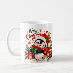 Süßer Weihnachtspinguin-Becher – Frohe Weihnachten Kaffeetasse