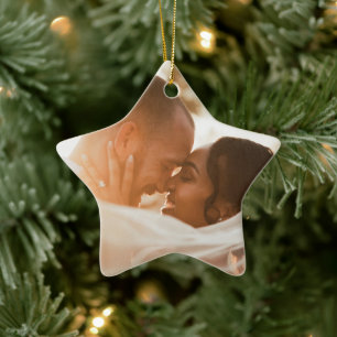 Süßer Weihnachtsstern Fröhlich und Verheiratet Fot Keramik Ornament