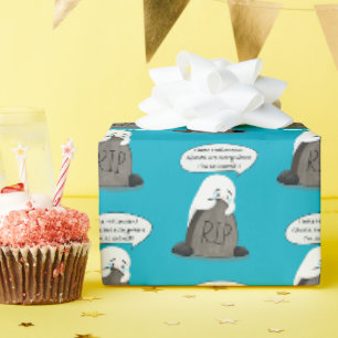 Süßer weinender Geist RIP Grabstein Halloween Geschenkpapier