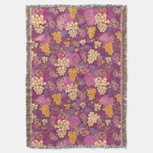 Süßer Weinrebemusterhintergrund Decke (Vorderseite Vertikal)