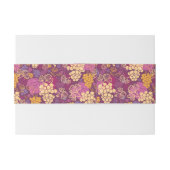 Süßer Weinrebemusterhintergrund Einladungsbanderole (Rückseitenbeispiel)