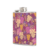 Süßer Weinrebemusterhintergrund Flachmann (Links)