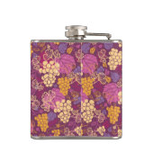 Süßer Weinrebemusterhintergrund Flachmann (Rückseite)