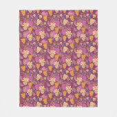 Süßer Weinrebemusterhintergrund Fleecedecke (Vorderseite)