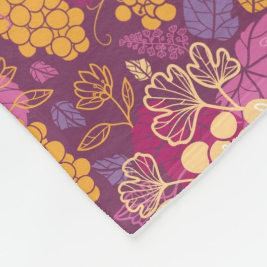 Süßer Weinrebemusterhintergrund Fleecedecke (Ecke)