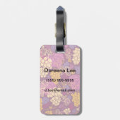 Süßer Weinrebemusterhintergrund Gepäckanhänger (Rückseite vertikal)