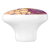 Süßer Weinrebemusterhintergrund Keramikknauf (Seitenansicht)