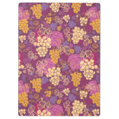 Süßer Weinrebemusterhintergrund Klemmbrett (Rückseite)