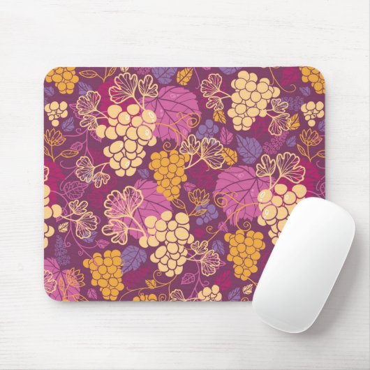Süßer Weinrebemusterhintergrund Mousepad (Mit Mouse)