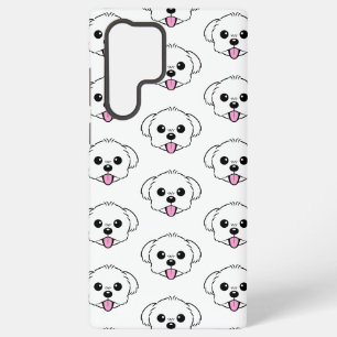 Süßer weißer Bichon Frise Hund streckt die Zunge h Samsung Galaxy Hülle