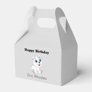 Süßer weißer Eisbär zum grauen Geburtstag Geschenkschachtel