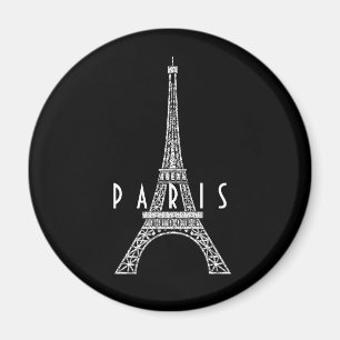 Süßer weißer Frankreich Paris Eiffelturm Knopf Magnet