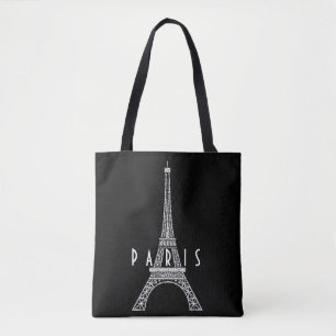 Süßer weißer Frankreich Paris Eiffelturm Knopf Tasche