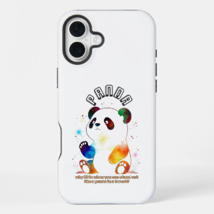 Süßer weißer Panda iPhone 16 Plus Hülle