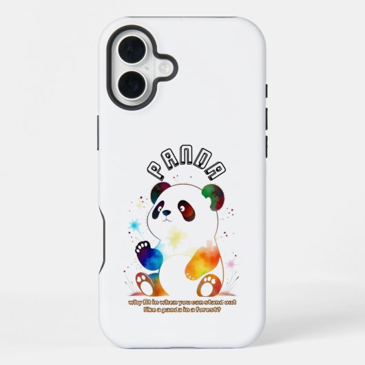 Süßer weißer Panda iPhone Hülle (Rückseite)
