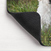 Süßer weißer Welpe Mousepad (Ecke)