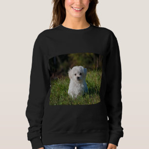 Süßer weißer Welpe Sweatshirt