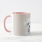 Süßer Weißer Welpe Tasse (Links)