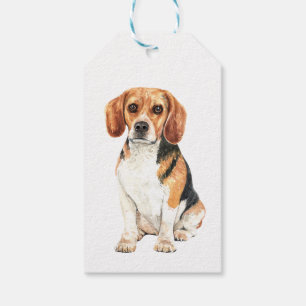 Süßer Welpe Hund Geschenk Wasserfarbe Beagle Geschenkanhänger