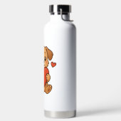Süßer Welpe/Hund Valentinstag Trinkflasche (links)