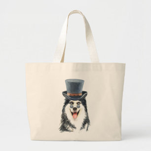 Süßer Welpe Hundeliebhaber Lustiger Siberian Husky Jumbo Stoffbeutel
